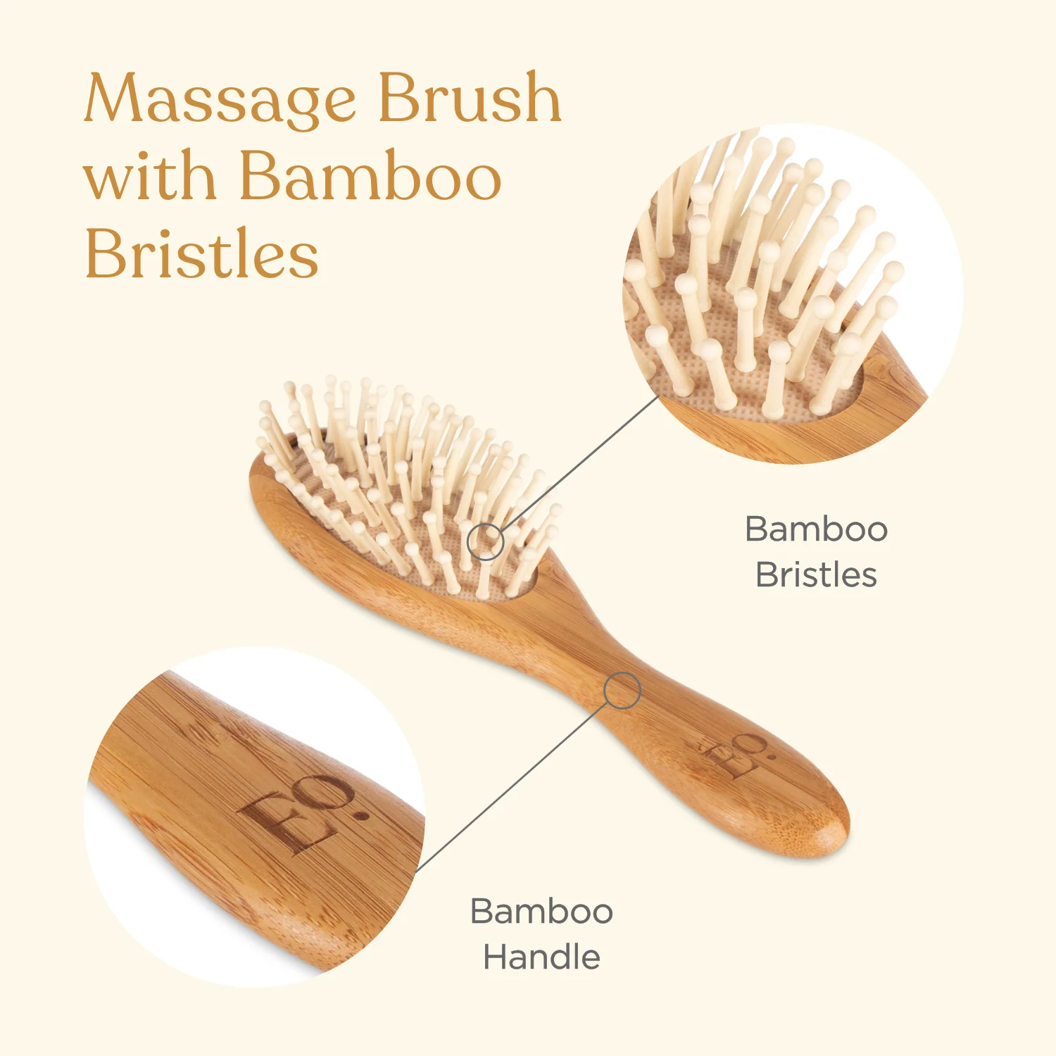 3-Piece Bamboo Brush & Comb Set - Image 4